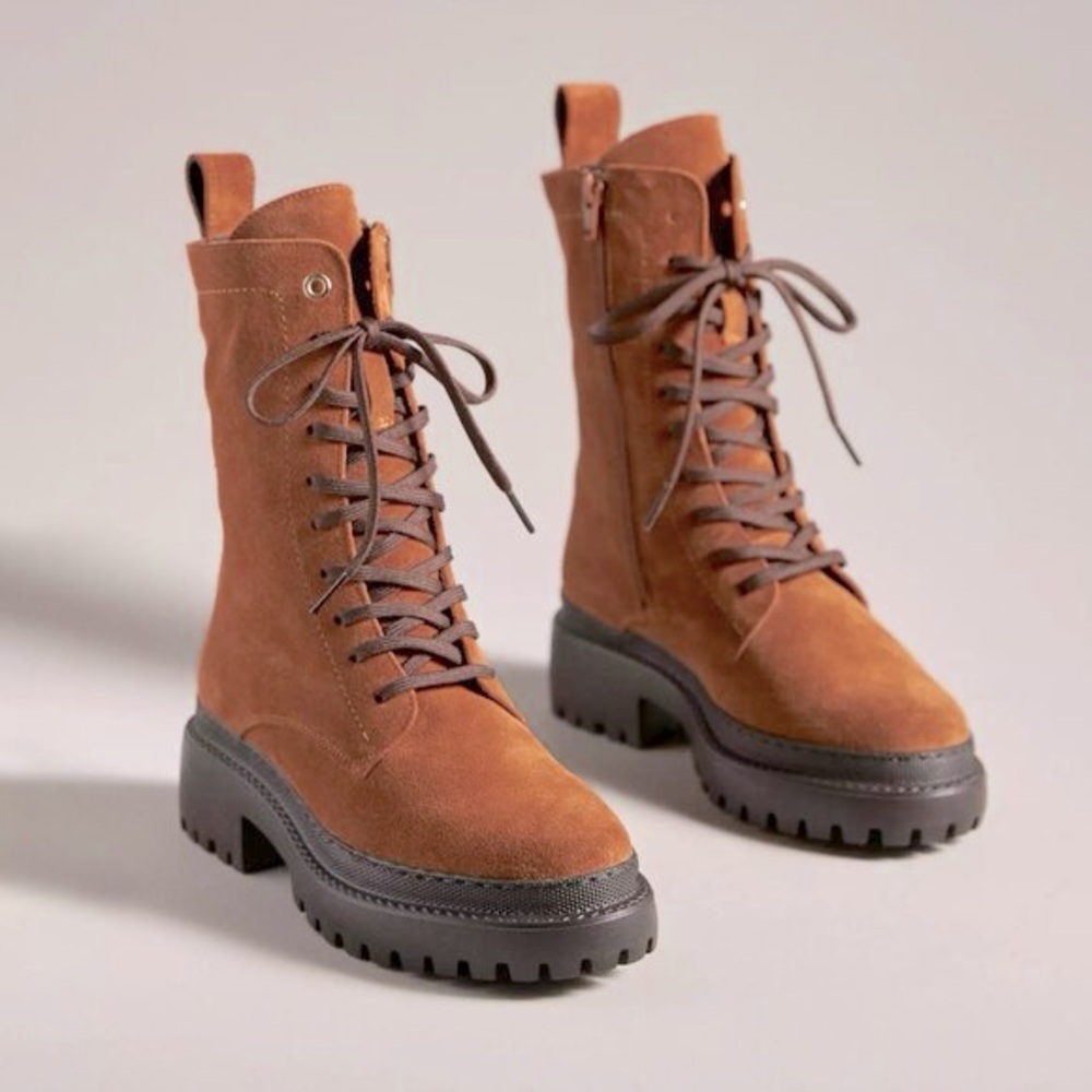 PILCRO Suede Lace Up Stompy Boots